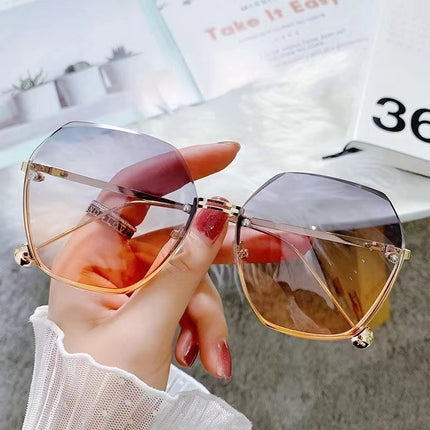 Ladies Fashion Hexagon Sunglasses Lady Square Oversized Sha Women Brand Designer Luxury Gradient Lens Sun Glassesdes Female Eyewear