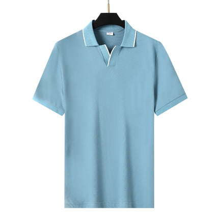 ANYBUY Polo T Shirt Women Summer Short Sleeve Contrast Rib Business Clothing Luxury Women T Shirt Casual Fashion Female Tops Trending