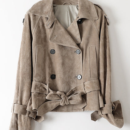 THEME 21 Women's New Fashion Casual Hight-end Real Leather Outerwear