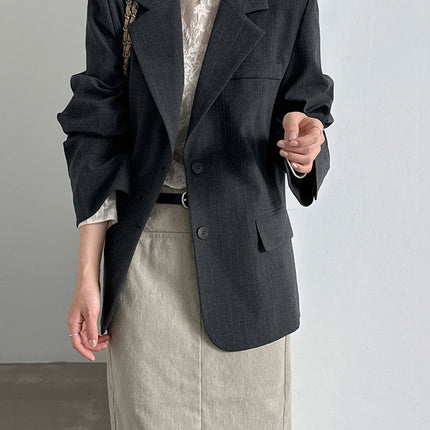 THEME 21 Women's Fashion Striped Blazer High end Design for Autumn of 2026