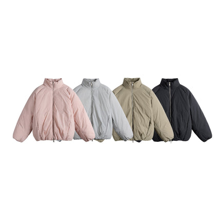 THEME 21 Women's New Fashion Stand Collar Keep Warm Cotton-Padded Coat Bomber Jacket