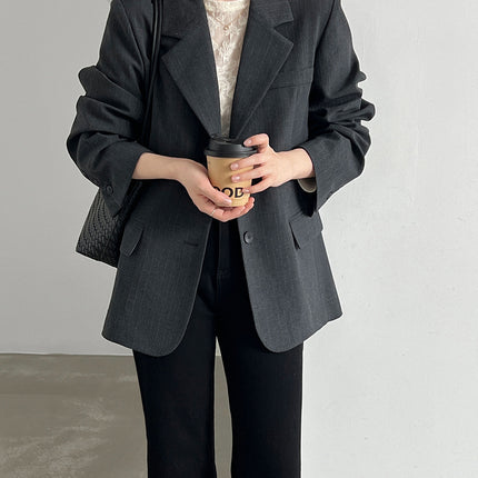 THEME 21 Women's Fashion Striped Blazer High end Design for Autumn of 2026
