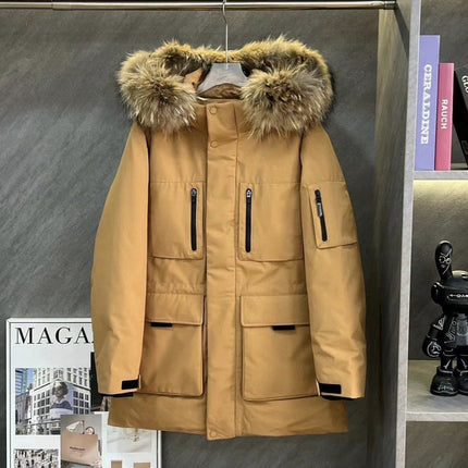 THEME 21 Detachable Fur Collar Keep Warm Down Jacket