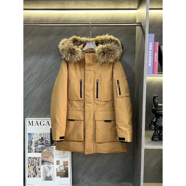 THEME 21 Detachable Fur Collar Keep Warm Down Jacket