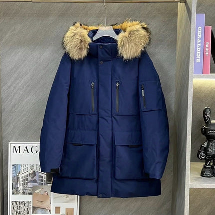 THEME 21 Detachable Fur Collar Keep Warm Down Jacket