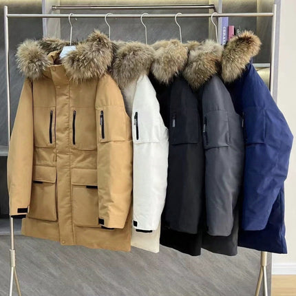 THEME 21 Detachable Fur Collar Keep Warm Down Jacket