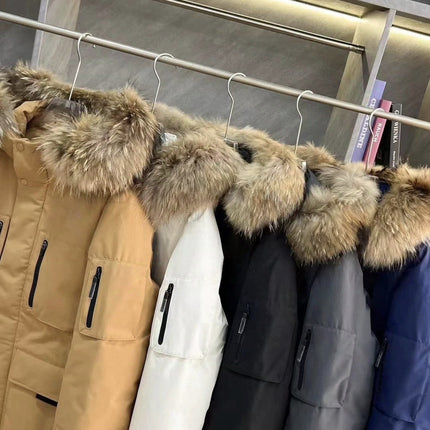 THEME 21 Detachable Fur Collar Keep Warm Down Jacket