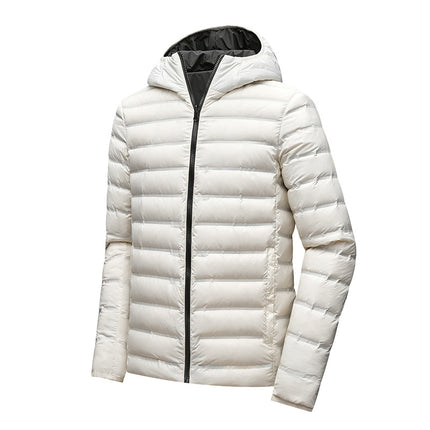 THEME 21 Women's New Fashion Nylon Warm Down Jacket Double-Sided Wearable Lightweight Waterproof Windproof down Coat for Winter