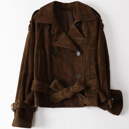 THEME 21 Women's New Fashion Casual Hight-end Real Leather Outerwear