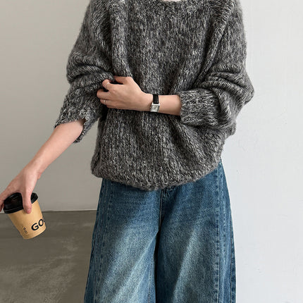 THEME 21 Women's New Fashionable Crew-Neck Knit Pullover Top