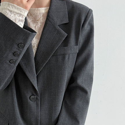 THEME 21 Women's Fashion Striped Blazer High end Design for Autumn of 2026