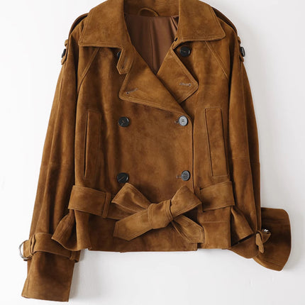 THEME 21 Women's New Fashion Casual Hight-end Real Leather Outerwear
