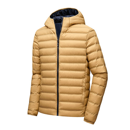 THEME 21 Women's New Fashion Nylon Warm Down Jacket Double-Sided Wearable Lightweight Waterproof Windproof down Coat for Winter