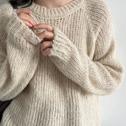 THEME 21 Women's New Fashionable Crew-Neck Knit Pullover Top