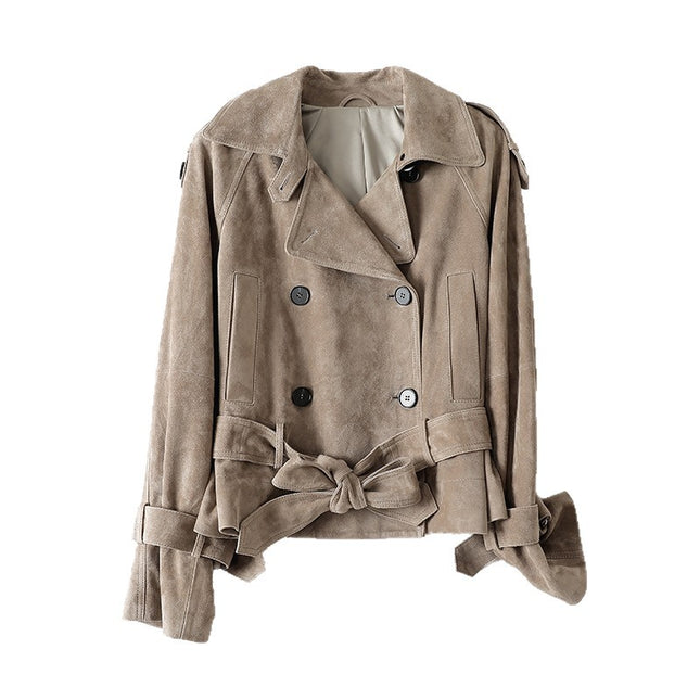 THEME 21 Women's New Fashion Casual Hight-end Real Leather Outerwear