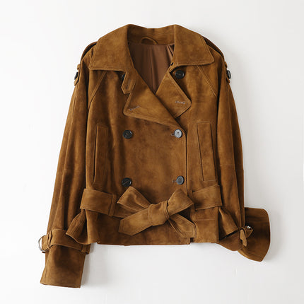 THEME 21 Women's New Fashion Casual Hight-end Real Leather Outerwear