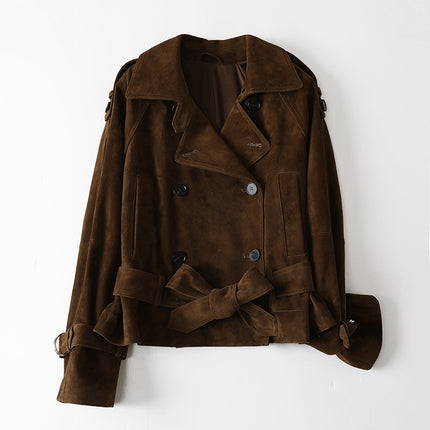 THEME 21 Women's New Fashion Casual Hight-end Real Leather Outerwear