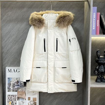 THEME 21 Detachable Fur Collar Keep Warm Down Jacket