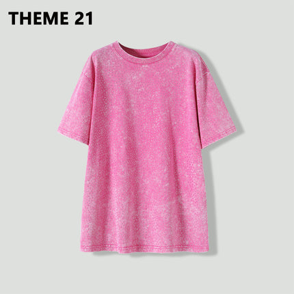 THEME 21 Women New Fashion Cotton with Diamond T-shirt Creativity Tops Female for Summer of 2024 Trending