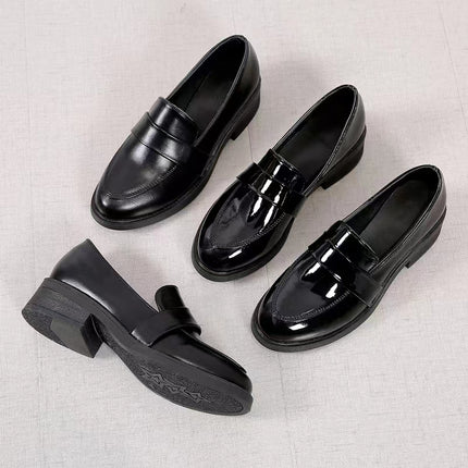 New Simple Patent Leather Loafer Shoes for Women 2023 Spring Autumn Slip on Casual Shoes Women Solid Color Soft Sole Flats