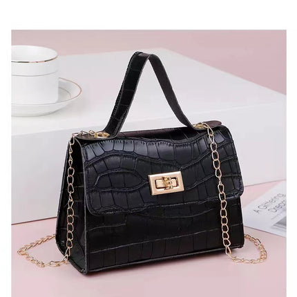 2023 New Fashion Women Bag Crocodile Pattern Crossbody Bags for Women Luxury Handbags Pink Chain Shoulder Messenger Bags