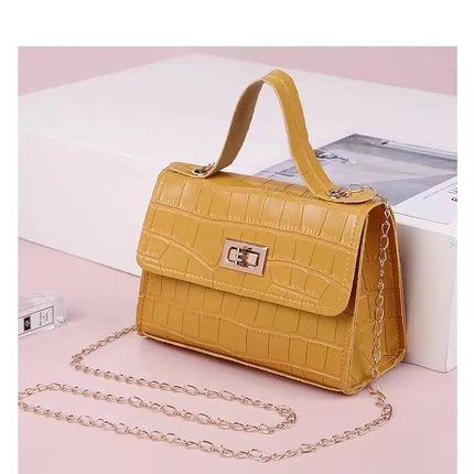 2023 New Fashion Women Bag Crocodile Pattern Crossbody Bags for Women Luxury Handbags Pink Chain Shoulder Messenger Bags