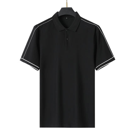 ANYBUY Polo T Shirt Women Summer Short Sleeve Contrast Rib Business Clothing Luxury Women T Shirt Casual Fashion Female Tops Trending