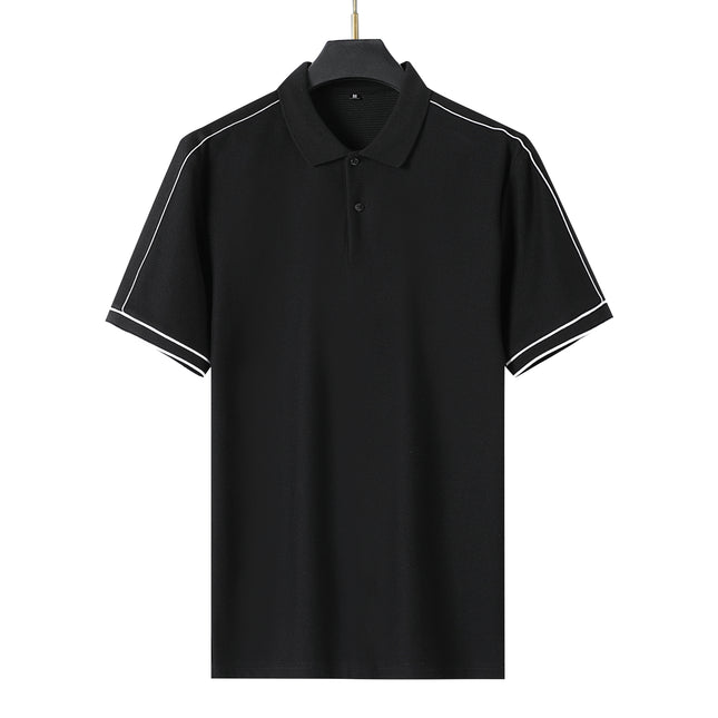 ANYBUY Polo T Shirt Women Summer Short Sleeve Contrast Rib Business Clothing Luxury Women T Shirt Casual Fashion Female Tops Trending