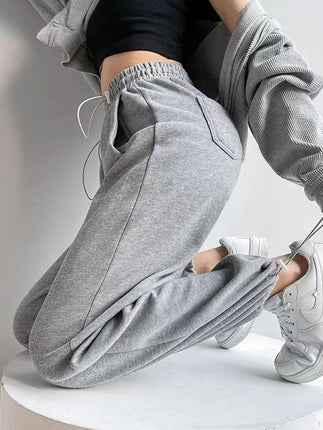 ANYBUY Wide Leg Sweatpants for Women Harem Pants 2023 Spring Summer High waist Oversize Trousers Y2K Korean Casual Streetwear Joggers