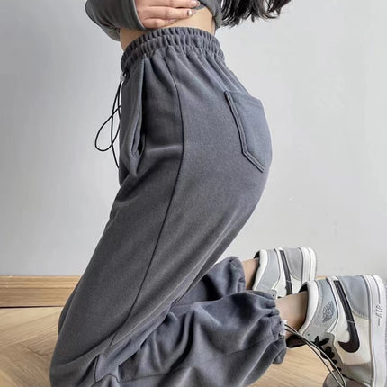 ANYBUY Wide Leg Sweatpants for Women Harem Pants 2023 Spring Summer High waist Oversize Trousers Y2K Korean Casual Streetwear Joggers