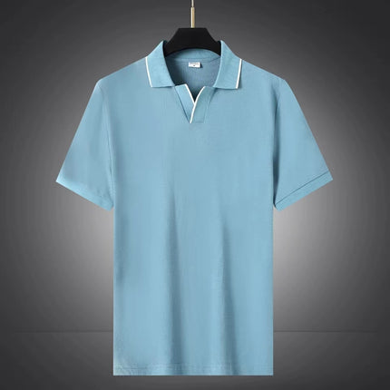 ANYBUY Polo T Shirt Women Summer Short Sleeve Contrast Rib Business Clothing Luxury Women T Shirt Casual Fashion Female Tops Trending
