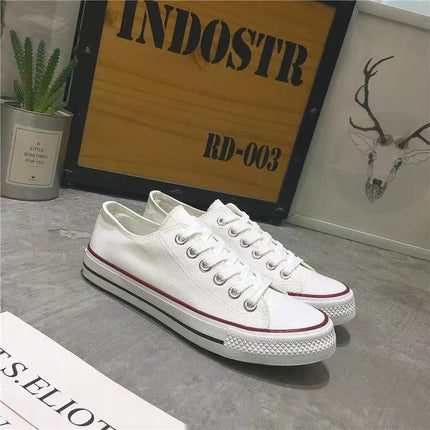Classic Women Canvas Shoes Sneakers Fashion Low High Top Women Shoes Flat Unisex Lover Shoes Walking Outdoor Shoes