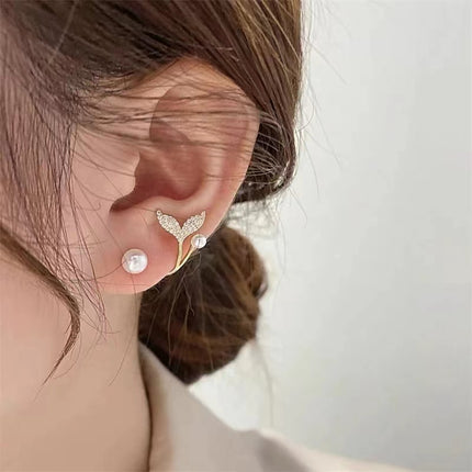 Ladies Fashion Imitation Pearl Earrings For Women Girls Korean Simple Trend Stud Earing Party Senior Jewelry Accessories