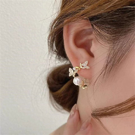 Ladies Fashion Imitation Pearl Earrings For Women Girls Korean Simple Trend Stud Earing Party Senior Jewelry Accessories