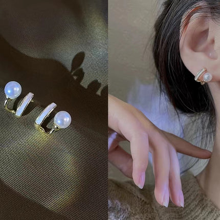 Ladies Fashion Imitation Pearl Earrings For Women Girls Korean Simple Trend Stud Earing Party Senior Jewelry Accessories