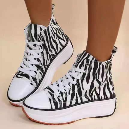 Sneaker Women Shoes Zebra Pattern Canvas Shoes New Style Female Sport Casual Shoes Women 2023 Chaussure Femme Zapatillas Mujer