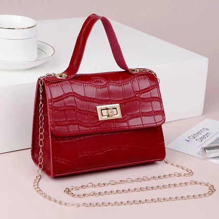 2023 New Fashion Women Bag Crocodile Pattern Crossbody Bags for Women Luxury Handbags Pink Chain Shoulder Messenger Bags