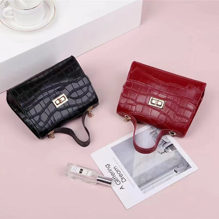 2023 New Fashion Women Bag Crocodile Pattern Crossbody Bags for Women Luxury Handbags Pink Chain Shoulder Messenger Bags