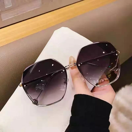 Ladies Fashion Hexagon Sunglasses Lady Square Oversized Sha Women Brand Designer Luxury Gradient Lens Sun Glassesdes Female Eyewear