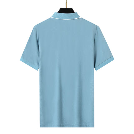 ANYBUY Polo T Shirt Women Summer Short Sleeve Contrast Rib Business Clothing Luxury Women T Shirt Casual Fashion Female Tops Trending