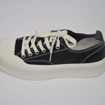 ANYBUY 2023 New Spring and Fall Real Leather Women's Lace up Basic Flat Shoes Casual Board Shoes Simple Women's Shoes