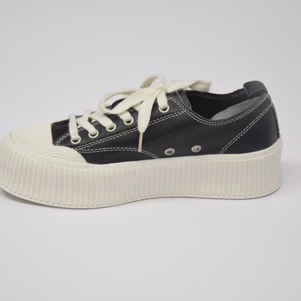 ANYBUY 2023 New Spring and Fall Real Leather Women's Lace up Basic Flat Shoes Casual Board Shoes Simple Women's Shoes