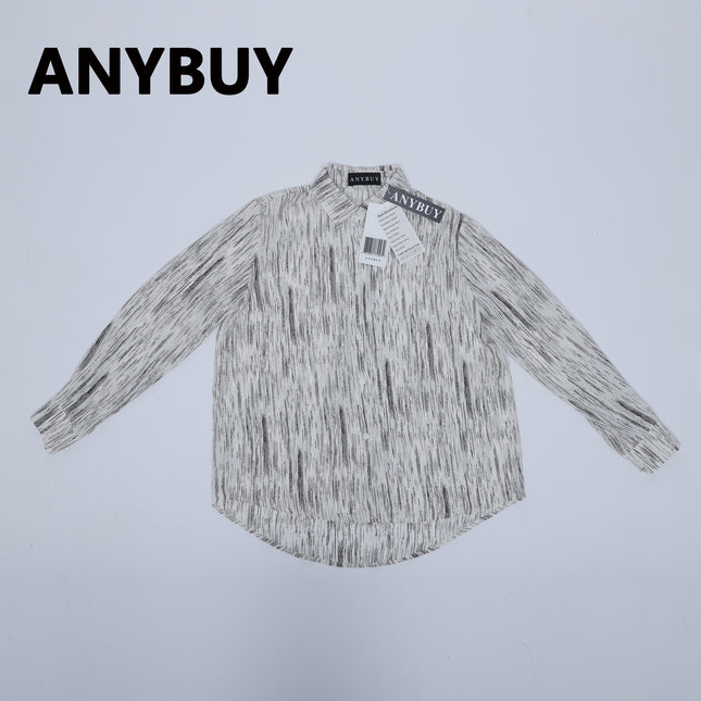 ANYBUY Chiffon Print Blouse for Spring Fall of 2023