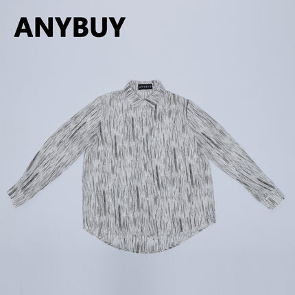 ANYBUY Chiffon Print Blouse for Spring Fall of 2023