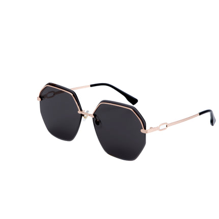 Ladies Sunglasses Fashion Personality Multilateral Temperament Comfortable Anti-Glare Anti-UV Anti-Radiation Sunglasses Female